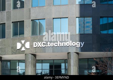 Immeuble de bureaux DXC Technology sur Poydras Street à la Nouvelle-Orléans, Louisiane, États-Unis. Banque D'Images