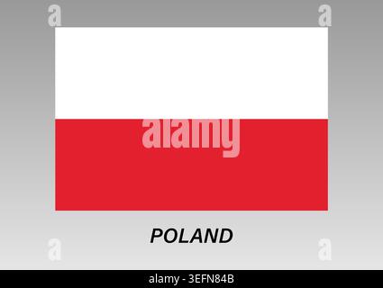 Drapeau de Pologne. Drapeau national de la Pologne. Illustration vectorielle. Illustration de Vecteur