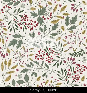 Joyeux Noël, joyeux nouvel an modèle sans couture pour cartes de voeux, papier d'emballage. Motif hiver sans coutures. Illustration vectorielle. Illustration de Vecteur