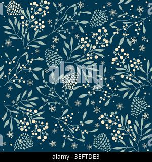 Joyeux Noël, joyeux nouvel an modèle sans couture pour cartes de voeux, papier d'emballage. Motif hiver sans coutures. Illustration vectorielle Illustration de Vecteur