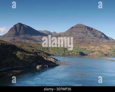 Quinag du pont de Kylesku, Assynt, Écosse Banque D'Images