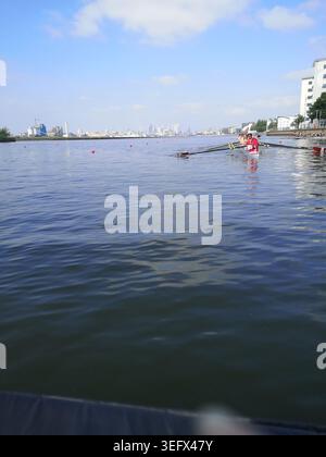 Compétition d'aviron, Regatta Centre, East London, Royaume-Uni Banque D'Images