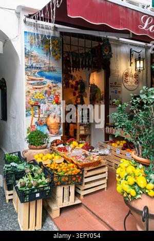 Greengrocer. Amalfi, Campanie, Italie, Europe Banque D'Images