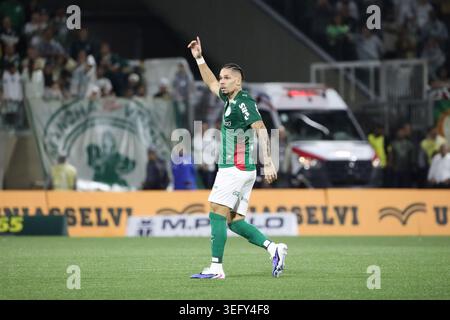 Barueri, Brésil. 16 mai 2026. Paulinho de Palmeiras lors du match contre Cruzeiro pour la 16ème manche du Championnat brésilien, à l'Arena Crefisa Barueri, zone ouest de Sao Paulo, ce samedi 16 mai 2026 crédit : Brazil photo Press/Alamy Live News Banque D'Images