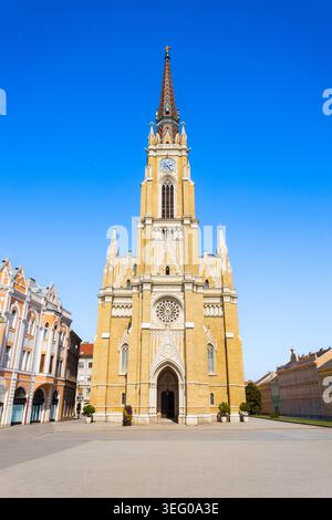 Vue extérieure de l'église historique du nom de Marie sur la place de la liberté à Novi Sad, Serbie Banque D'Images
