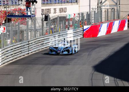 David Coulthard (ancien pilote de formule 1) teste la voiture Gen4 à Monaco, Championnat du monde ABB FIA Formula E, Monaco e-Prix 2026, Monte Carlo, saison 12 2025/26, Round 10, 17 mai 2026, photo : Eibner-Pressefoto/Laura Roemer Banque D'Images
