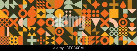 Motif géométrique abstrait. Design moderne d'affiche. Style néo géométrique. Illustration vectorielle Illustration de Vecteur