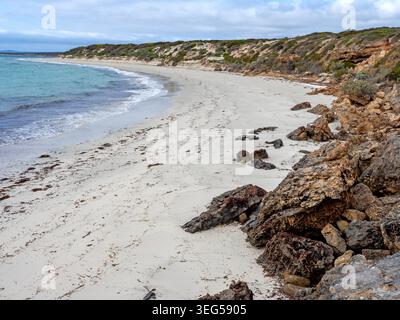 Plage de Carcase Rock, parc national de Lincoln Banque D'Images