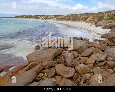 Plage de Carcase Rock, parc national de Lincoln Banque D'Images