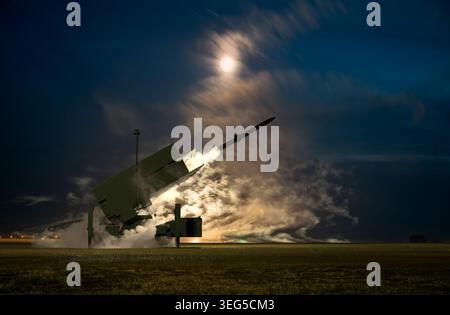Système moderne de missiles antiaériens Banque D'Images