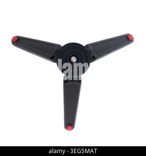 Mini trépied pour appareil photo sur fond blanc. Support de table compact pour smartphone et appareil numérique. EQUIPEMENT portable pour photographie et vidéo-grap Banque D'Images