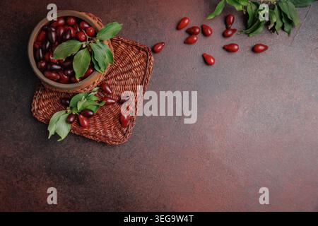 Composition biologique de fruits d'automne Flat lay Banque D'Images