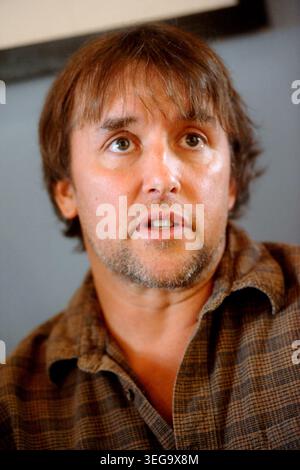Le cinéaste américain Richard Linklater lors d'une interview, Austin, Texas, le 5 janvier 2011. (Photo de John Anderson/The Austin Chronicle) Banque D'Images