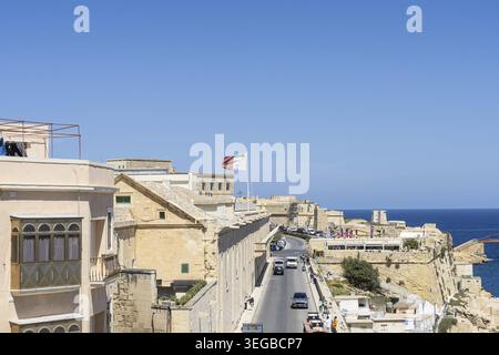 Valletta, Malte, 3 avril 2024. une vue panoramique sur le centre-ville Banque D'Images