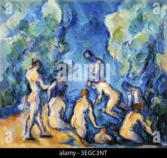 Baigneurs de Paul Ceacute, zanne. Original de l'original de la Fondation Barnes Banque D'Images