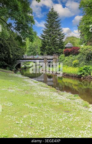 Buxton Pavilion Gardens, Buxton, Derbyshire, Angleterre, Royaume-Uni Banque D'Images