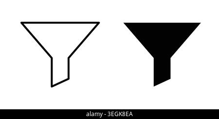 Logo de l'icône de l'entonnoir de vente. Esquissez les icônes de style avec des versions plates Illustration de Vecteur