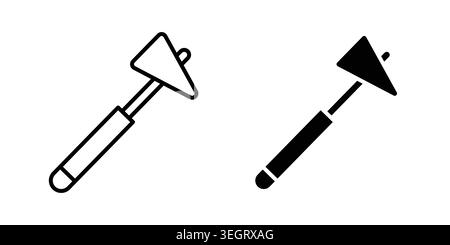 modèle de vecteur d'icône de marteau reflex défini en noir Illustration de Vecteur