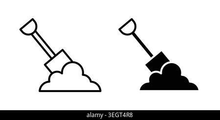 Vecteur d'icône de creusement, symbole, illustrations de logo Illustration de Vecteur