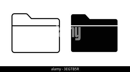 Illustrations vectorielles d'icône de dossier Illustration de Vecteur
