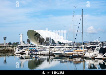 The Rady Shell at Jacobs Park, le lieu extérieur de San Diego Symphony au bord de l'eau de San Diego, Californie, États-Unis. Banque D'Images