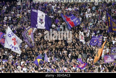 Firenze, Italie. 22 mai 2026. Les supporters de Fiorentina lors du match de football Serie A entre Fiorentina et Atalanta au stade Artemio franchi de Florence, au centre de l'Italie - vendredi 22 mai 2026. Sport - Soccer (photo de Marco Bucco/la presse) crédit : LaPresse/Alamy Live News Banque D'Images