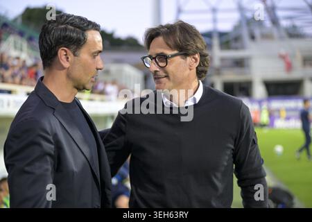 IPA84982775 - PAOLO VANOLI pendant ACF Fiorentina vs Atalanta BC, match de football italien Serie A à Florence, Italie, le 22 mai 2026 Banque D'Images