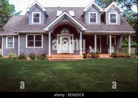 La maison résidentielle unifamiliale est située à East Hampton, long Island, 2003, État de New York, États-Unis Banque D'Images