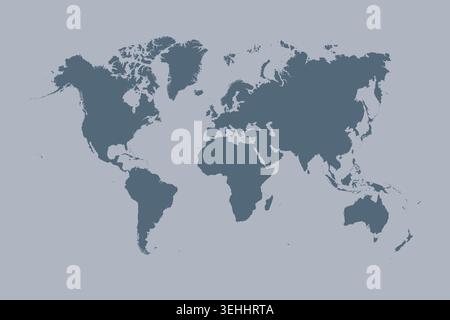 Carte du monde sur fond transparent. Illustration de Vecteur