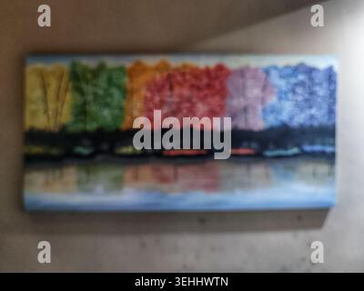 Photo floue d'une peinture Banque D'Images