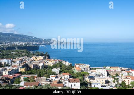 Panorama de Sorrente surplombant la baie de Naples Banque D'Images