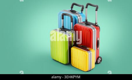 Valises colorées Banque D'Images