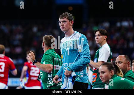 Julian Buchele (Frisch Auf Goeppingen, #01) GER, Handball Sport Verein Hamburg v. Frisch Auf Goeppingen, Handball, 1. Bundesliga [Bundesliga], Journée 32, saison 2025/2026, 25 mai 2026 photo : Eibner-Pressefoto/Marcel von Fehrn Banque D'Images