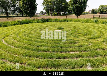 Le labyrinthe de Bishop's Meadow, Hereford, Angleterre, Royaume-Uni Banque D'Images