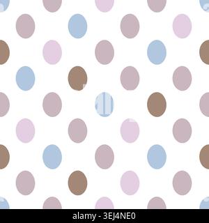 Motif à pois sans couture motif dessiné à la main avec Ditsy multicolore sur un fond blanc. Ornement présente des points géométriques aléatoires dans des minima modernes Banque D'Images