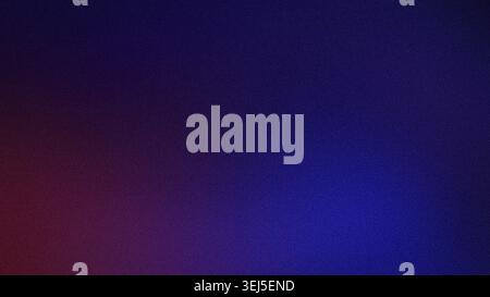 Fond dégradé abstrait granuleux bleu foncé et violet avec une lueur rouge subtile Banque D'Images