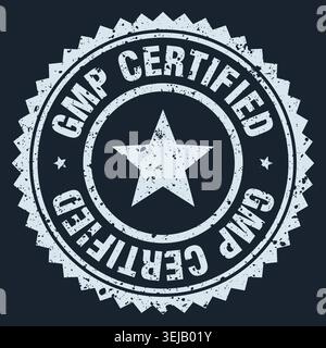 timbre certifié gmp. timbre rond grunge blanc certifié gmp Illustration de Vecteur