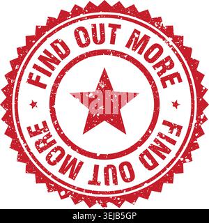 en savoir plus stamp. en savoir plus tampon rond grunge rouge Illustration de Vecteur
