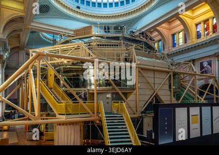 Intérieur du The Royal Exchange Theatre, un lieu d'arts du spectacle classé Grade II situé à St Ann's Square, Manchester, Royaume-Uni Banque D'Images