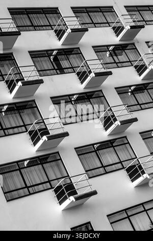 Résidences pour étudiants, école bauhaus, Dessau, République fédérale d'Allemagne Banque D'Images