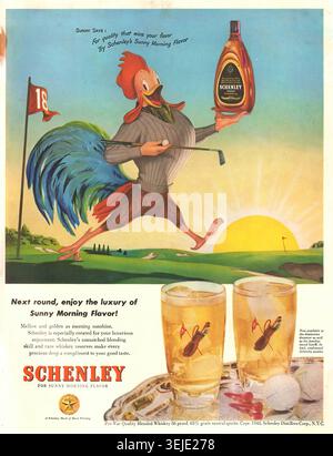 1948 Schenley Whiskey publicité Life Magazine 19 avril 1948 - Vintage US publicité dans la presse Banque D'Images