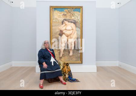 Londres, Angleterre, Royaume-Uni. 29 mai 2026. Sotheby's présente le ''˜Sleeping by the Lion Carpet' de Lucian Freud (GBP25-35 million) à Londres, aux côtés de la sitter du tableau SUE TILLEY. L'œuvre, qui fait partie de la dernière grande série de portraits de Freud, sera présentée jusqu'au 23 juin avant la vente aux enchères le 24 juin dans le cadre de la Collection Lewis. (Crédit image : © Thomas Krych/ZUMA Press Wire) USAGE ÉDITORIAL SEULEMENT ! Non destiné à UN USAGE commercial ! Banque D'Images