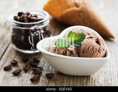 Glace au café Banque D'Images