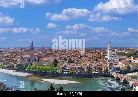 Vue aérienne de Vérone, Italie Banque D'Images