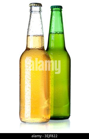 Deux bouteilles de bière Banque D'Images