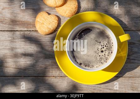 Tasse à café et cookies Banque D'Images