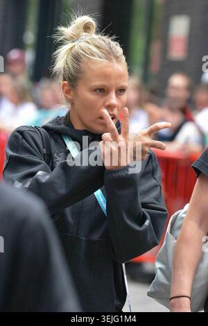 ROYAUME-UNI. 29 mai 2026. Rachel Daly ( 9 Aston Villa ) arrivée pour le jour 2 des tournois du monde 7's Stadium Gtech Community Stadium Londres Angleterre crédit : SPP Sport Press photo. /Alamy Live News Banque D'Images