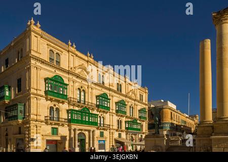 Malte - la Valette, Palazzo Ferreria Banque D'Images