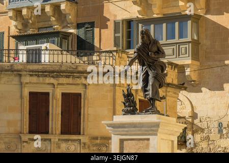 Malte - la Valette, Mémorial de l'épave de Saint Paul Banque D'Images
