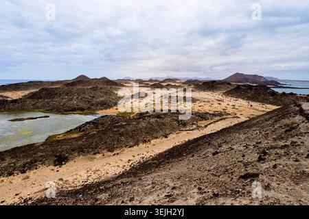 Espagne - Fuerteventura, Los Lobos Island Banque D'Images